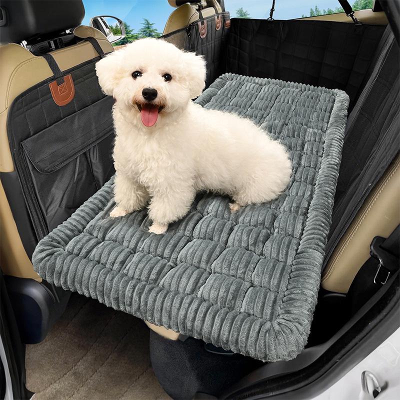 Non-slip Car Dog Seat Cushion - Thickened In-car Pet Mat for Rear Seat
