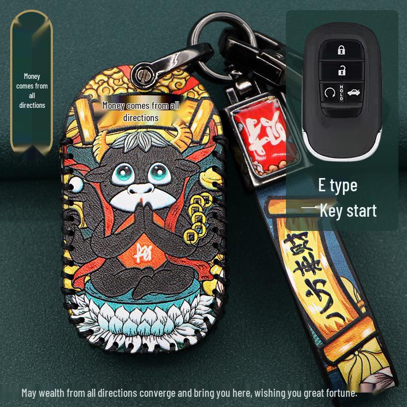 CRV Key Case for 11th Gen Accord, Civic, XRV, Haoying, & Xingge Remote Control Shell Buckle Set