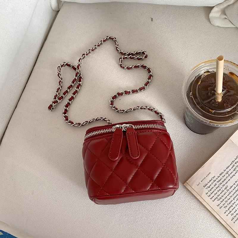 

Mini Lingge Shoulder Bag Luxury Designer Bags for Women Fashion Chains Crossbody Bag Box Handbags Lipstick Coins Purses 12x8x11CM