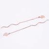 Women'S Leaf Earline Rose Gold Plated Fashion Trend Temperament Purple Gold Color Gold Ear Jewelry