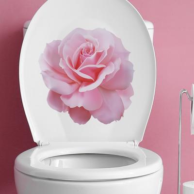 Fun-m215 Rosa Fresco Rosa Baño Inodoro con Decoración del Hogar Pegatinas de Pared