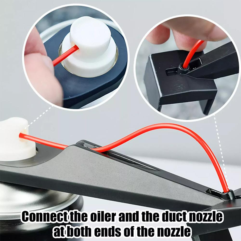 Motorcycle Chain Lube Oiler Tool Mess-Free Chain Wax Chain Cleaner Attachment Lubricant Straw Holder Positioner Applicator