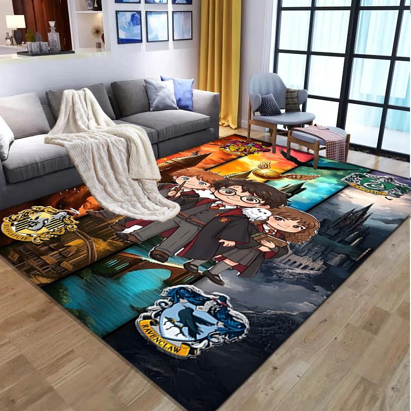 Harry Potter Pattern Rug, Indoor/Outdoor Mat, for Picnic, Gameroom, Bedroom, Office, Living Room, Home Decor Carpet, Birthday Gift