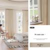 Modern Full Blackout Matcha Green Cotton Linen Curtains for Bedroom, Balcony, and Living Room