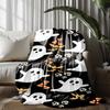 Ghost Halloween Print Microfiber Flannel Cover Blanket Bedroom Living Room Sofa Soft And Comfortable Home Decoration
