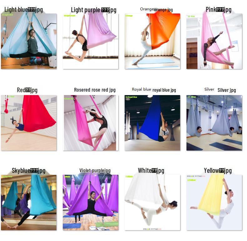 6m Medium Elastic Aerial Yoga Hammock Sling for Home & Studio