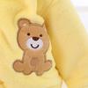 Polka Dot Bear Footed Baby Romper - Coral Fleece Crawling Suit for Autumn and Winter