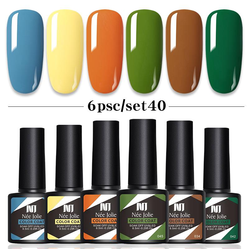 6-Color Nail Polish Glue Set, Popular Color Nail Glue, Phototherapy Nail Polish Glue Can Be Matched Arbitrarily.