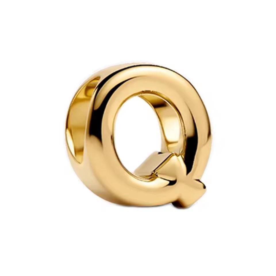 Classic And Minimalist Copper And Gold 26 Letters A-Z Charm Beads Fit For Bracelets Necklaces Diy Boutique Party Jewelry