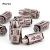 7 Pcs Silver Red Metal Bullet Black Number Sharp Edge Dice Polyhedral Dice Suitable for Role-Playing RPG Card Game