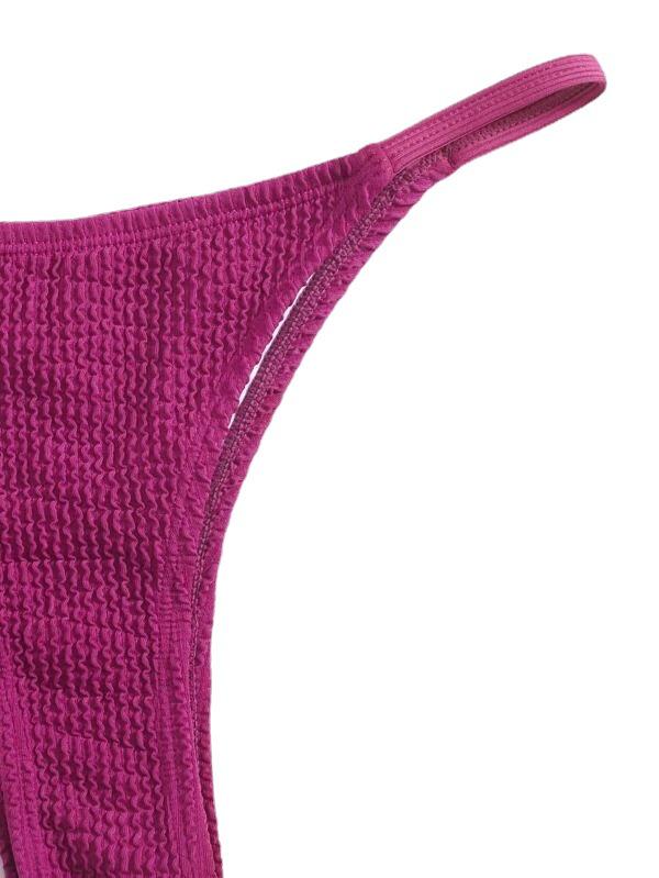 Evropské a americké sexy trojúhelníkové bikiny - Dámské jednobarevné plavky ze speciálního materiálu, 2022