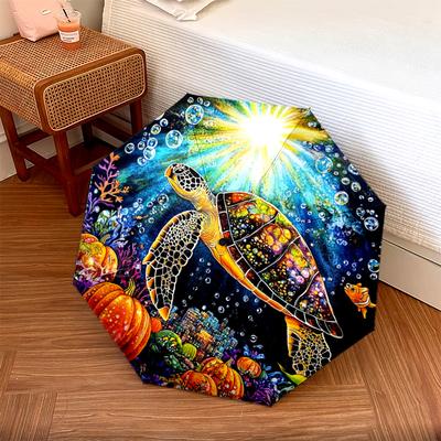 1 PC Automatic Folding Umbrella - Turtle Bubbles Pattern, Portable & Foldable Design with 8 Ribs, Christmas Birthday Gifts