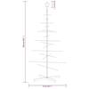 VidaXL Arbre de Noël en métal avec base en bois noir 150 cm 359604