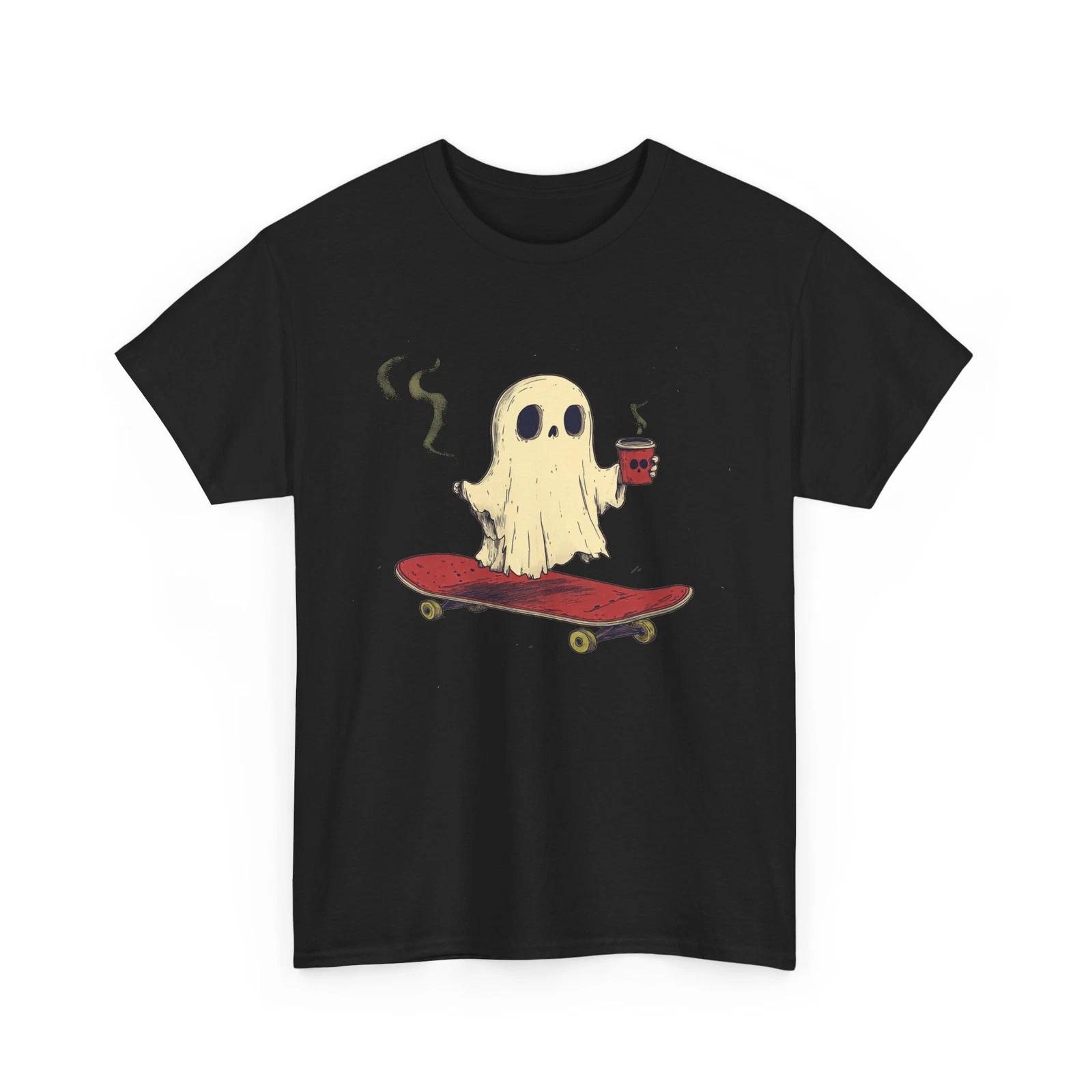 Horror Ghost T-Shirt | Spooky Halloween Spirit Tee | Haunted Paranormal Shirt S