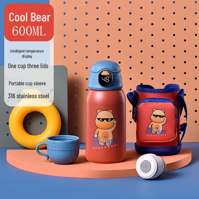 MRSIKEY Kids 316 SS Insulated Bottle with Smart Temperature Display