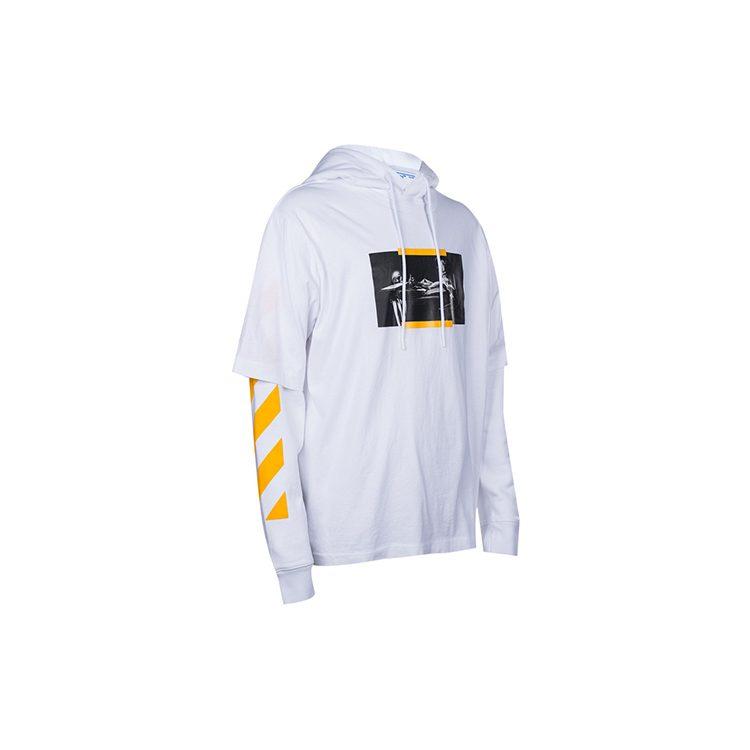 OFF WHITE Caravaggio St. Jerome Schreib Schicht Hoodie OMBB087F21FLE0060184
