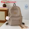 Nylon Girl Backpack With Letter Pattern And Double Shoulder Straps For Daily Use