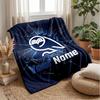 Sheffield Wednesday FC Custom Name Text Flannel Blanket Soccer Logo Personalized Fleece Throw Blanket Special Gift For Sofa Bedroom Home