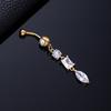 Piercing per Ombelico Microstone Chiodi per Ombelico Vento Farfalla Amore Anello per Ombelico Stella Luna Fiore Femminile Fibbia per Ombelico