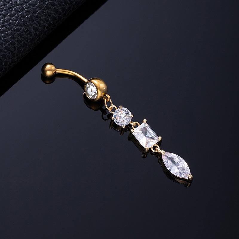 Piercing per Ombelico Microstone Chiodi per Ombelico Vento Farfalla Amore Anello per Ombelico Stella Luna Fiore Femminile Fibbia per Ombelico