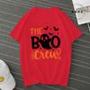 The Boo Crew Print T Shirt Halloween Ghost Party Gift Short Sleeve Unisex Tshirt Clothes Family Matching Fashion Casual Tee Top