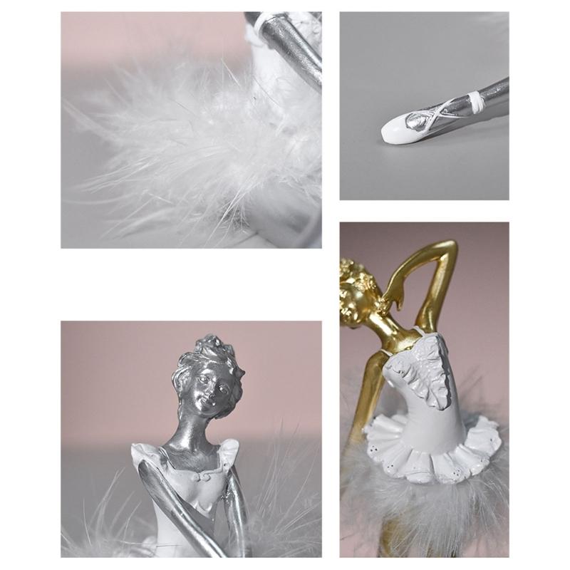 Beautiful Resins Ballerinas Statue Ballet Dancer Figurine Dancing Girl Sculpture for Artistics Home and Office Decors