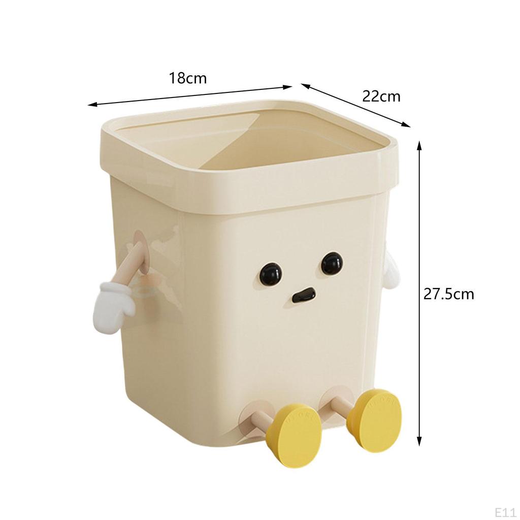 Kreativer offener Mülleimer, Cartoon-robuster multifunktionaler süßer Mülleimer für den Schlafsaal,