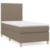 Vidaxl Letto Continentale Con Materasso, Taupe, Tessuto, 90X200 Cm