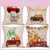 Elegant Invisible Zipper Pumpkin Car Throw Pillow Cover For Sofa And Office