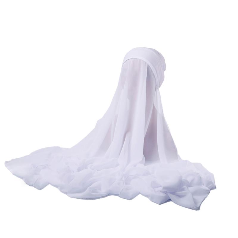 Elegant Draping Chiffon Scarf For Women Head Scarf Wrap With Natural Fall Enhances Style In Prom And Casual Event