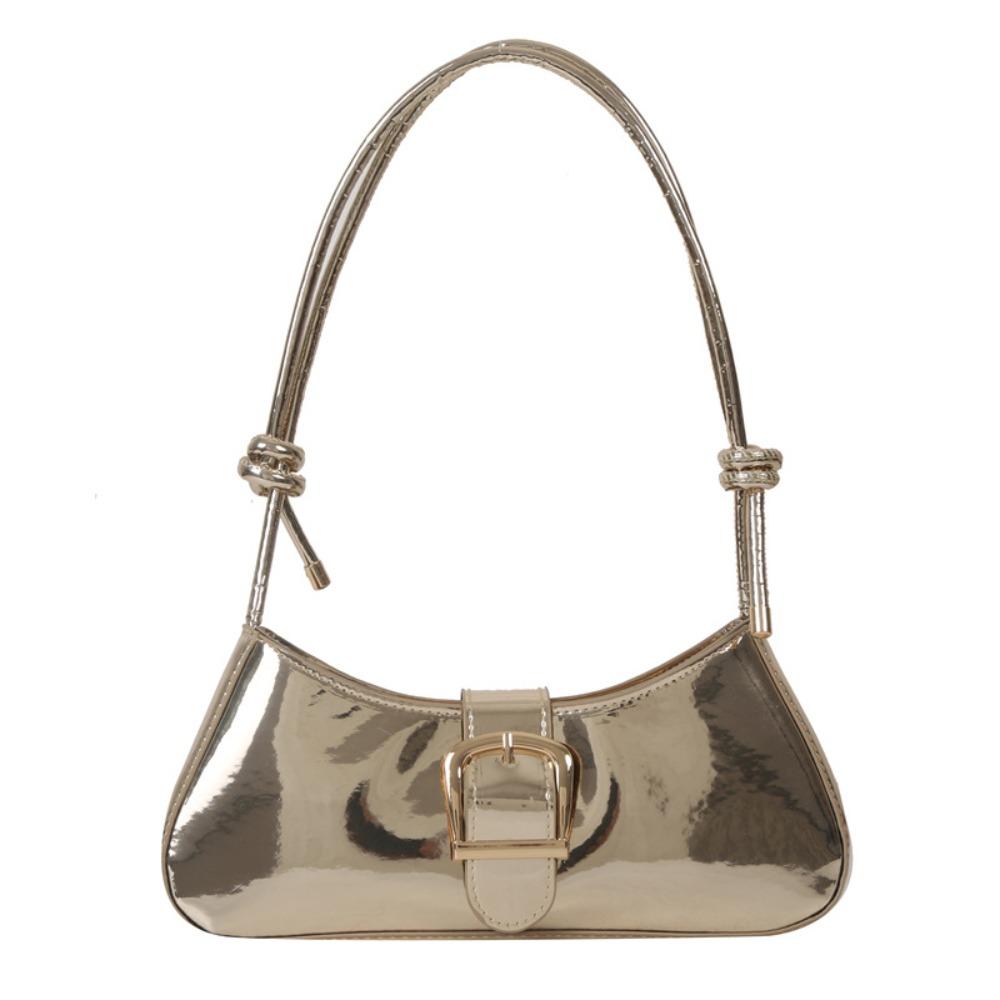 

Magnetic Buckle Evening Party Bag Hasp PU Shoulder Bag Portable Underarm Bag Girls/Female золотий