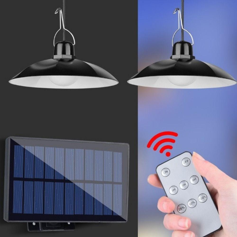 Solar Powered Solar Pendant Light Single  Double-Head Design Solar Pendant Lights  Indoor Lighting