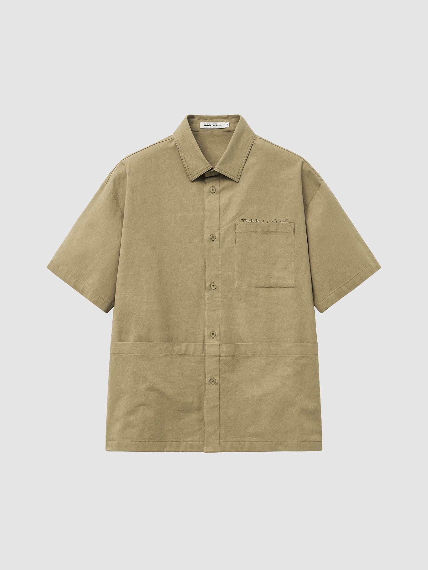 Tabrudens Utility Short Sleeve Shirt_Beige L