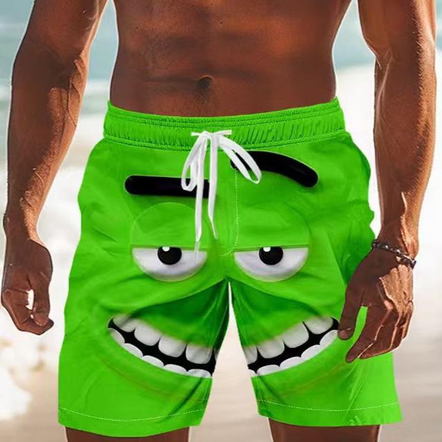 Bañadores de Playa para Hombre para Vacaciones en la Playa con Estampados Divertidos, Pantalones Cortos Deportivos, Pantalones Casuales