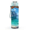 1PC Ocean Sea Cave Coastal Nature Landscape Art 750ml Color Plastic Sports Water Bottle Leakproof Flip Straw Lid Suitable for Sports Office Home Use