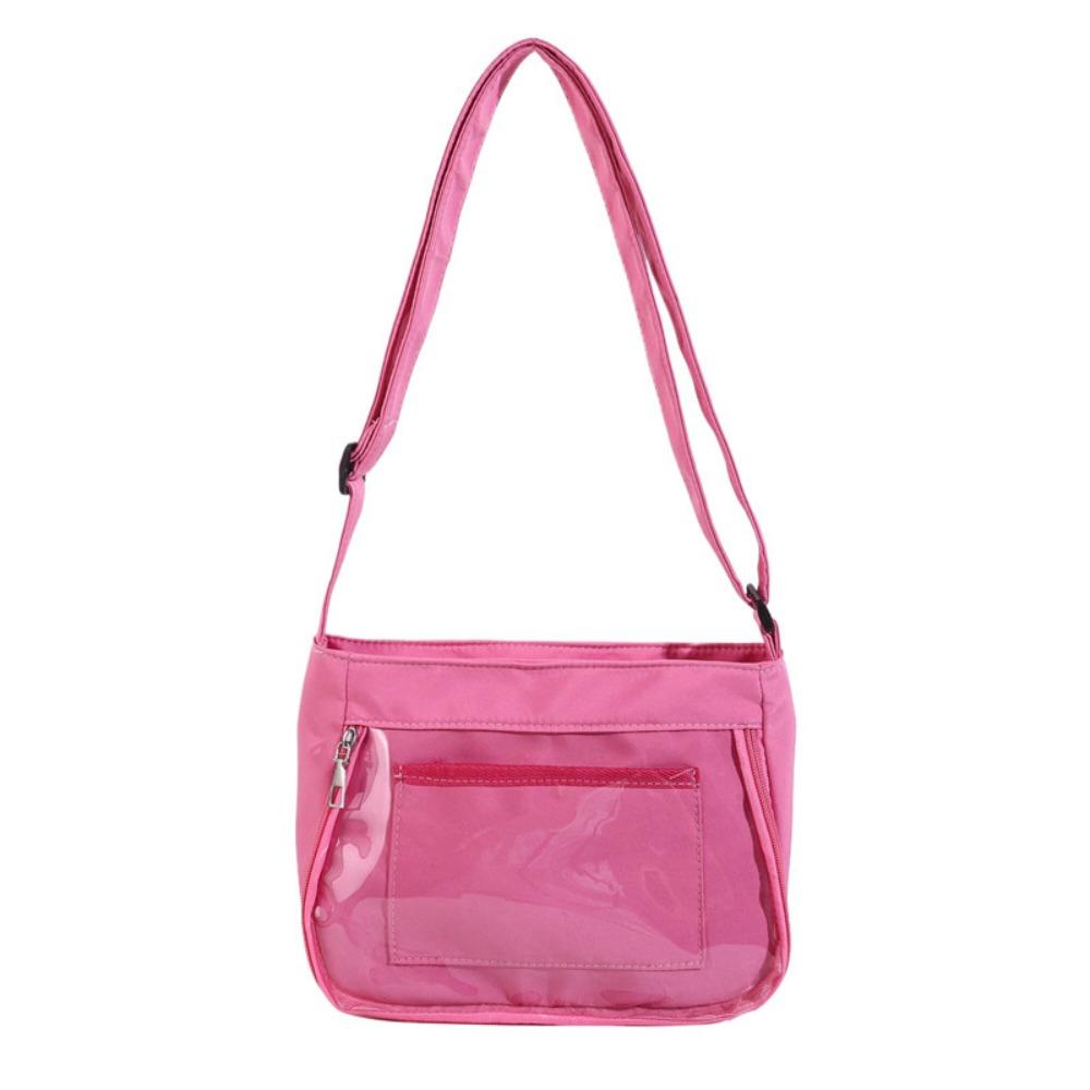 

Регулируемый плечевой ремень Женская сумка кроссбоди Однотонная парусиновая сумка через плечо Женская розовый