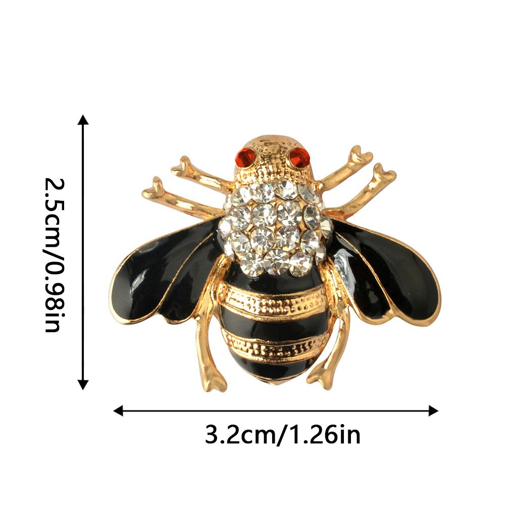 Bee Brooch Enamel Cute Exquisite Charming Rhinestone Romantic Vintage Breastpin Valentine's Day Brooches for Woman Jewelry Gift