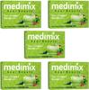 Authentic Medimix Aroma Fresh 5 Natural Glycerin Soap, Green, Soaps, 125g, MED-GLY, 10-Pack,