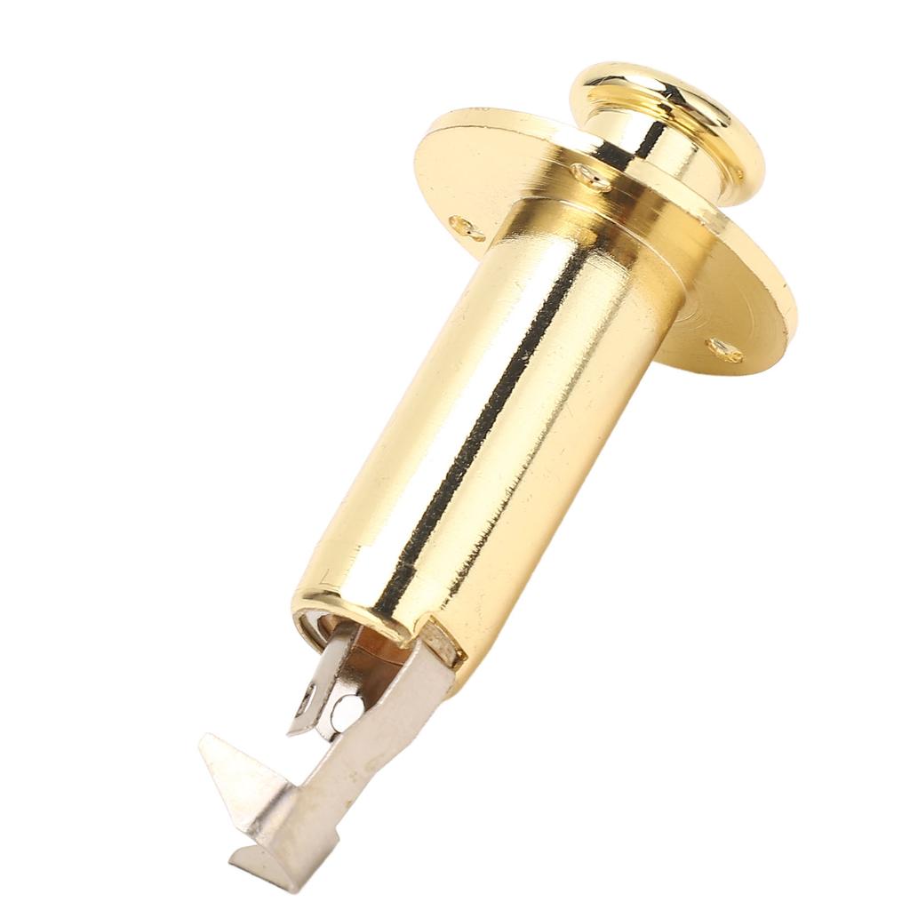 6.35mm Guitar Output Socket Metal Construction Endpin Pickup Socket for Acoustic Electric Guitars