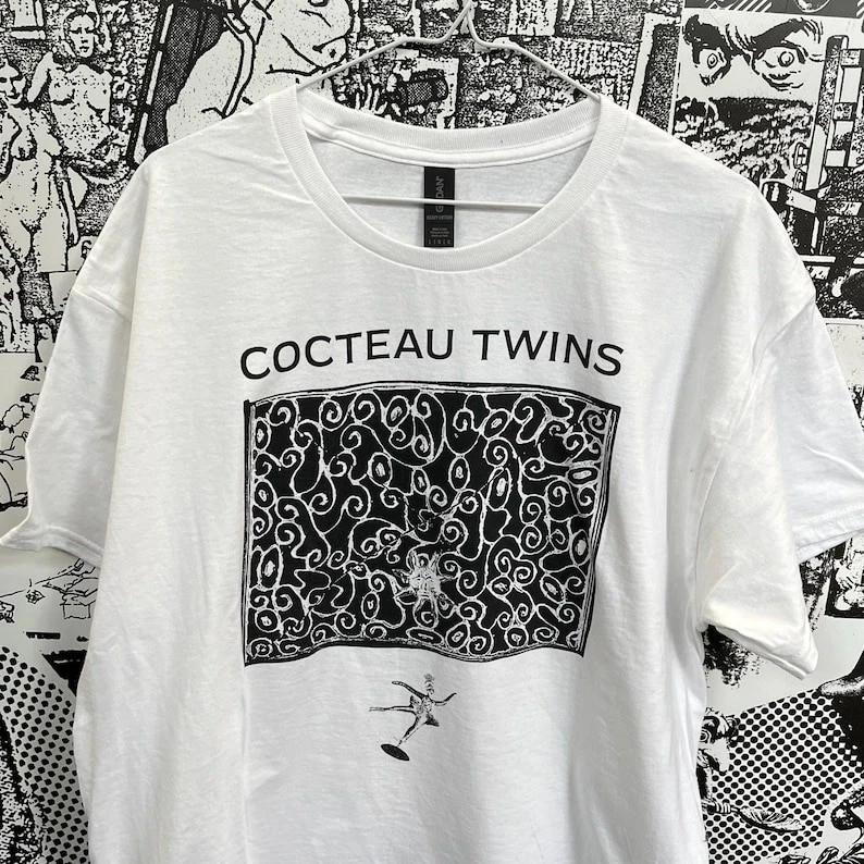 Rare Cocteau Twins Band 90s White Short Sleeve Classic T shirt vtg XL