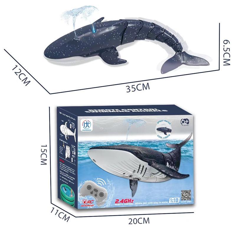 2.4G Remote Control Electric Shark Toy - Wireless Charging Water Toy for Kids