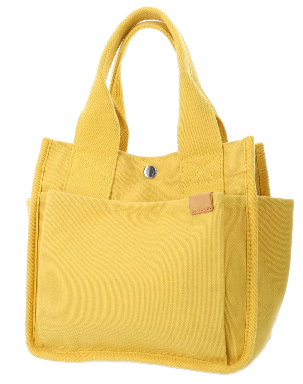 

Dot and Stripe Monopia Canvas Tote Bag with Side Pockets, DS-15592A, Women s, Yellow