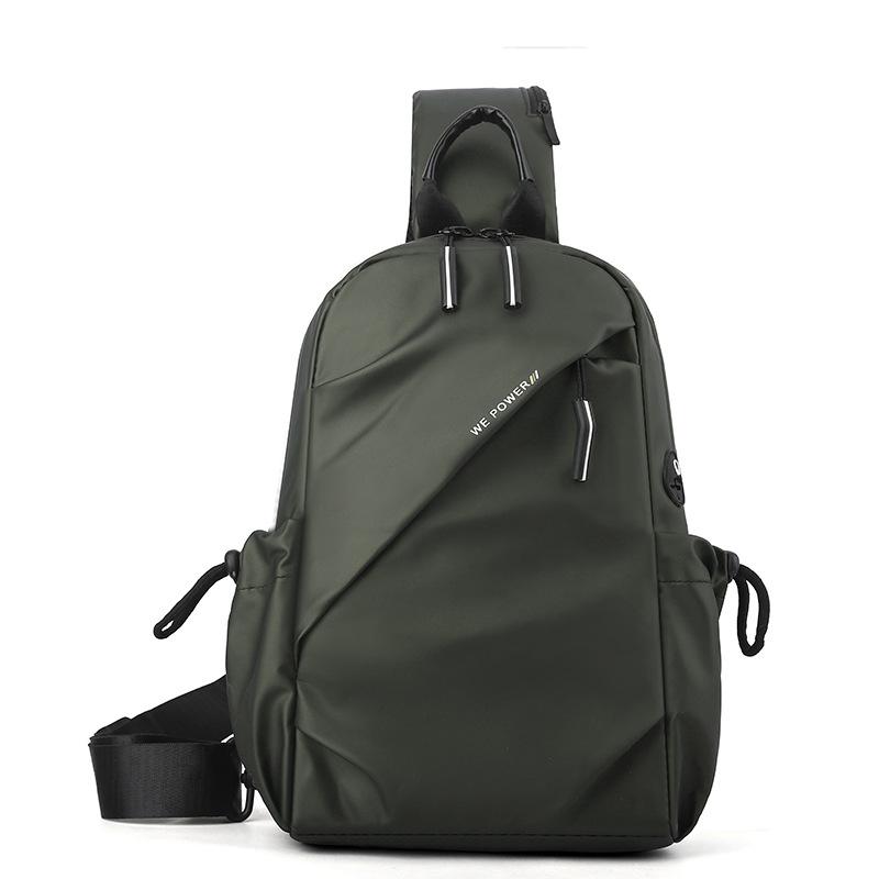 

Men Luxury Waterproof Chest Bag Nylon Large Capacity Outdoor Travel Shoulder Bag High Quality Crossbody Sling Backpack армія зелений колір