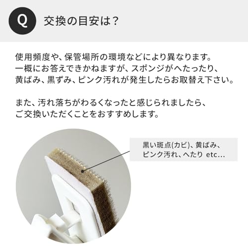 Azuma Smart Bathroom Floor Cleaner, Main Unit + 2 Spare Brushes, Magnetic Storage, Simply Wet and Scrub, Magnetic Sticking, Perfect for Pink Stains, B