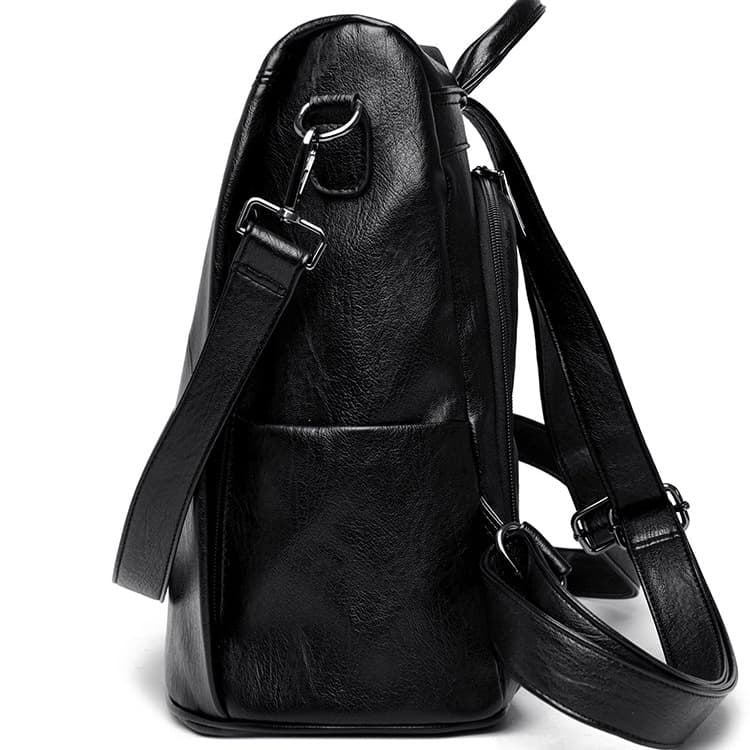 Mochila anti-roubo de couro macio mochila multi-costas feminina