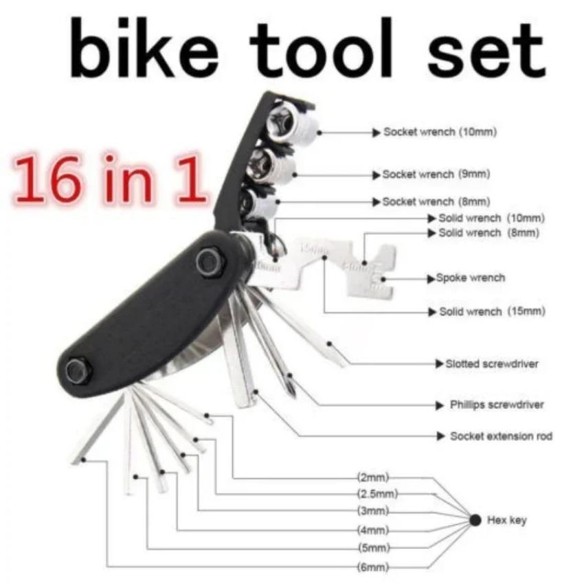 1 Pcs New Convenient Carrying and Space Saving Outdoor Repair Tools Multi in One Foldable Portable Bicycle Repair Kit