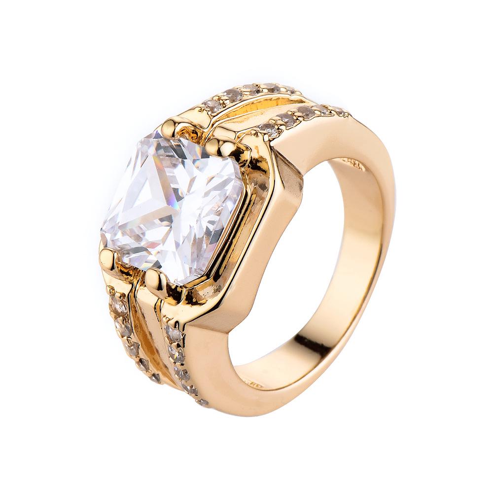 

Панк Черное Золото Циркон Мужские Кольца - Европейские и Американские Ювелирные Изделия Size 8