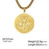 Guardian Angel Coin Pendant Necklace Stainless Steel Engraved Christian Catholic Protective Amulet Medal Jewelry For Men Women