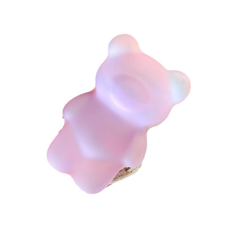 Korean Symphony Color Bear Airbag Holder, Cartoon Candy Bear Frosted Mobile Phone Holder, Desktop Folding Gift