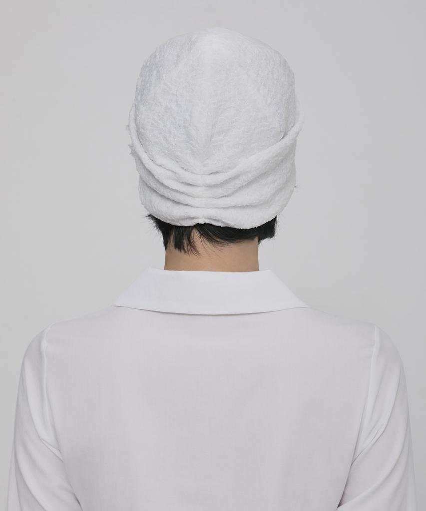 Peulleeoeob Ruffle Shirring Beanie (Fl-740_White)